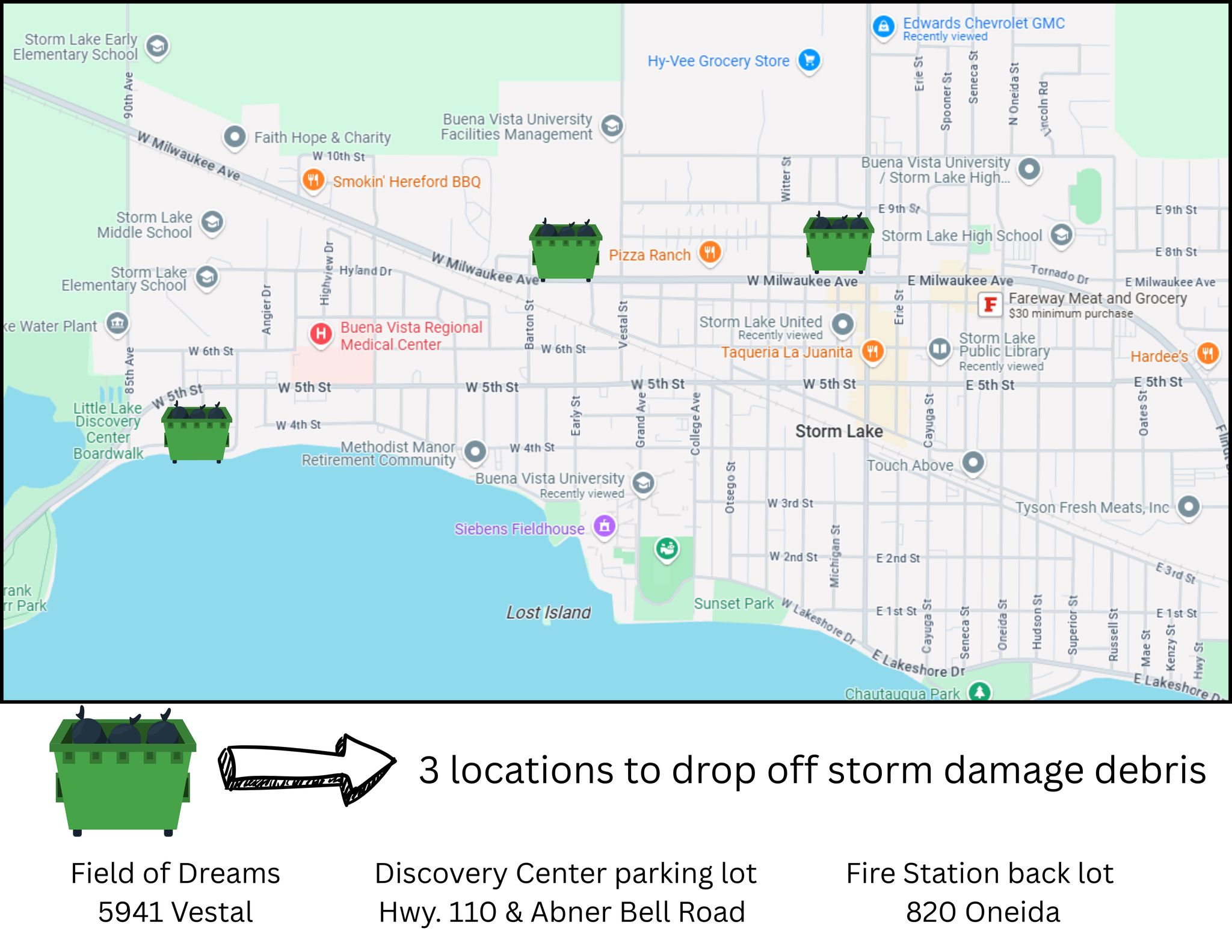 Dumpster Locations Map