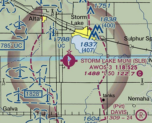 Storm Lake Airport Map