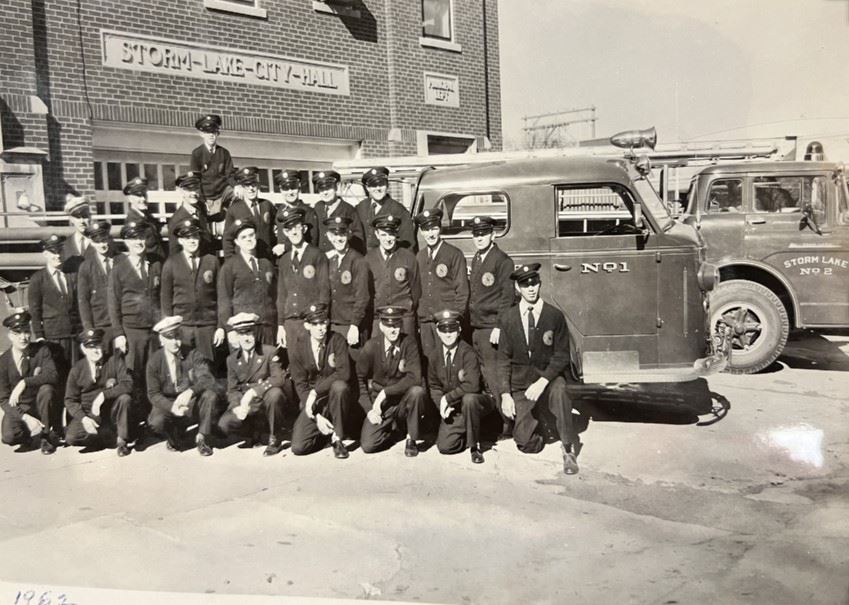 Photo of Fire Department Members outside of City Hall